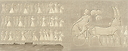 Bas-relief sculpté, péristyle du palais, Medinet-Abou