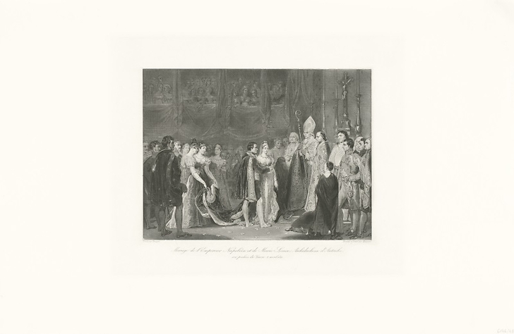 Le mariage de Napoléon et de Marie-Louise au palais du Louvre le 2 avril 1810