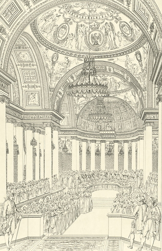 The imperial banquet at the Tuileries Palace, wedding of Napoleon and Marie-Louise, 1810
