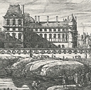 Vue de l'ancien Louvre, du côté de la Seine