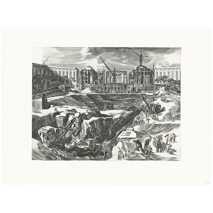 Construction du palais de Chaillot - Albert Decaris