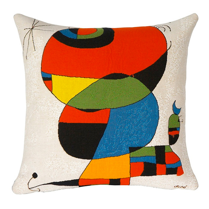 Housse de coussin Joan Miró - Femme, oiseau, étoile (extrait 1) - 1966/1973 - Pansu