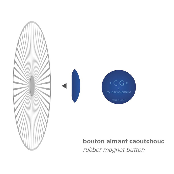 SOLAR large brooch - Silvered