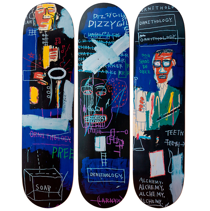Skateboards Triptych Jean-Michel Basquiat Horn Players - The