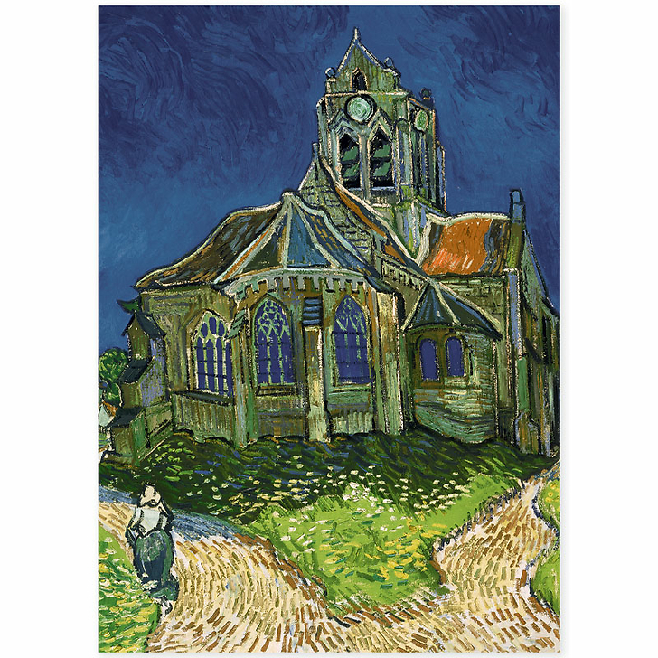 Affiche Vincent Van Gogh - L'église d'Auvers-sur-Oise, 1890 - 50x70cm