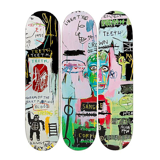 Skateboards Tryptique Basquiat In Italian