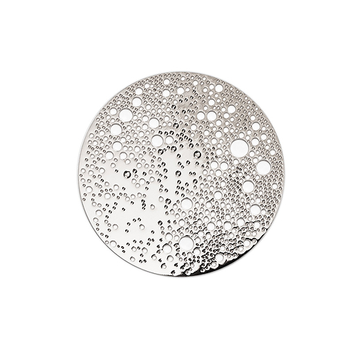 Lunar Small magnetic brooch - Silver-tone stainless steel