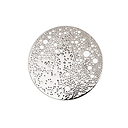 Lunar Small magnetic brooch - Silver-tone stainless steel