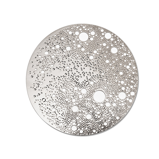 Lunar Large magnetic brooch - Silver-tone stainless steel