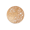 Lunar Small magnetic brooch - Pink gold stainless steel