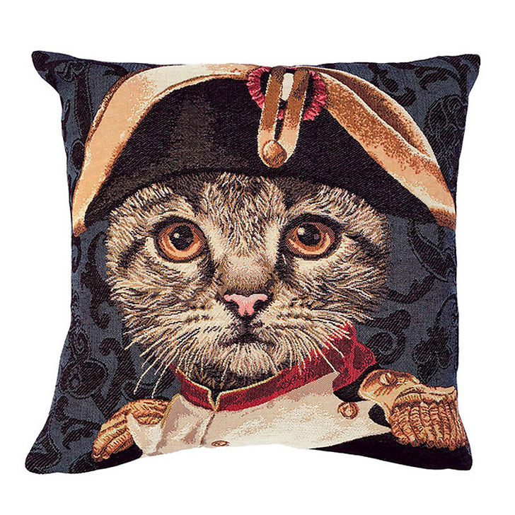 Cushion cover Cat Napoleon - Blue