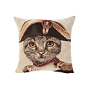 Housse de coussin Chat Napoléon - Beige