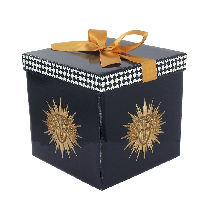 BOITE CADEAU ROI SOLEIL VERSAI RUBAN BLEU ET ETIQUETTE