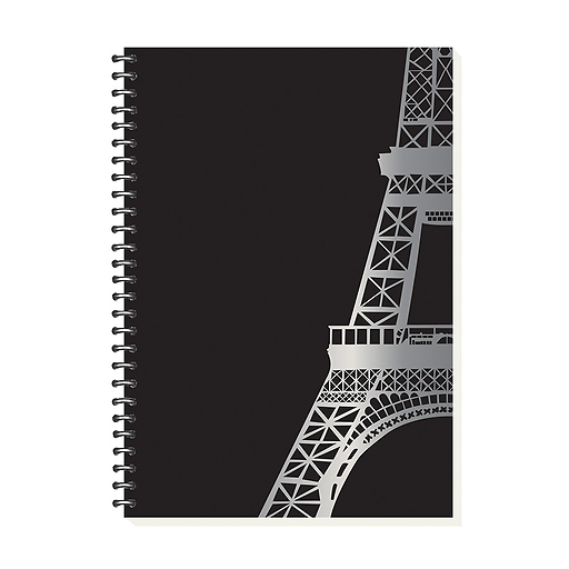 Cahier à spirale Tour Eiffel argent