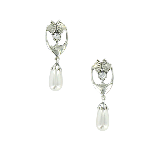 Boucles d'oreilles Gingko Art nouveau