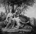 The muses Clio, Euterpe and Thalie