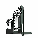 Gate of the Court of Honour Bookend - Matt black - Left