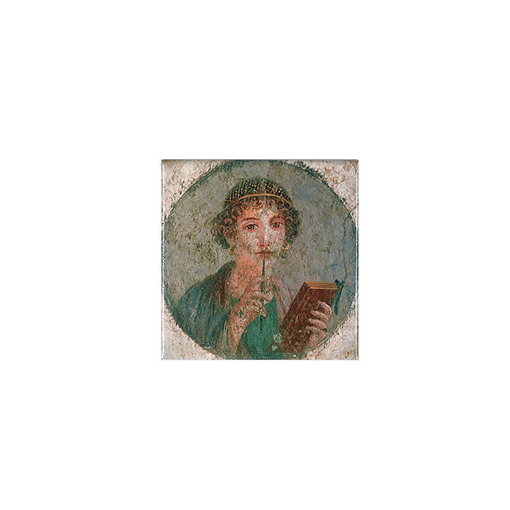 Pompeii - Portrait of a young woman called Sappho Magnet