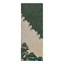 Étole Hokusai Mont Fuji Vert