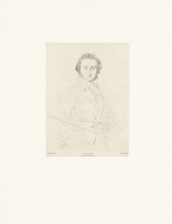 Portrait of Paganini, violinist and composer - Ingres