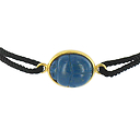 Scribe's Bracelet with Scarab - Night Blue