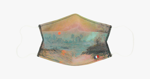 Masque réutilisable en tissu Monet - Soleil couchant