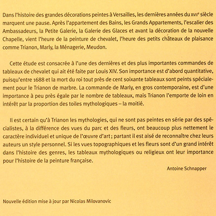 Tableaux pour le Trianon de marbre - Nouvelle édition