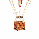 Ballon décoratif à rayures - Jaune - Petit modèle - Authentic Models
