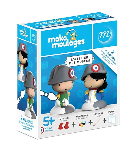 2 Figurines for moulding and decorating Napoleon and Napoleonette - Mako moulages