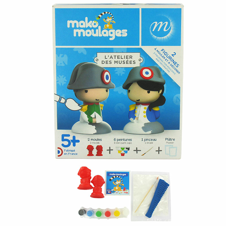 2 Figurines for moulding and decorating Napoleon and Napoleonette - Mako moulages