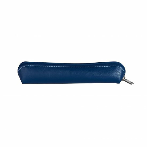 Trousse Riviera en cuir bleu