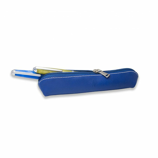 Trousse Riviera en cuir bleu