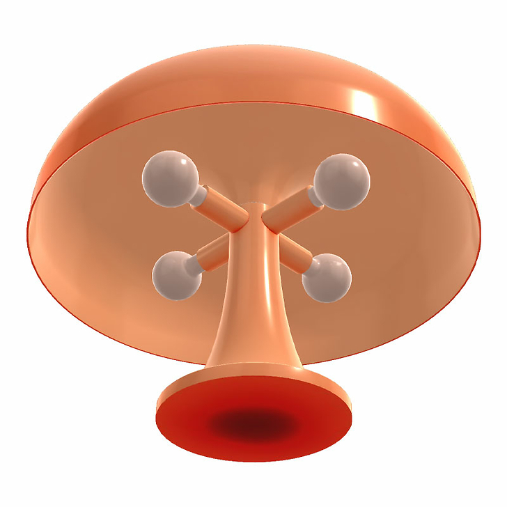 Lampe de table Nessino / Ø 32 cm - Orange - Artemide