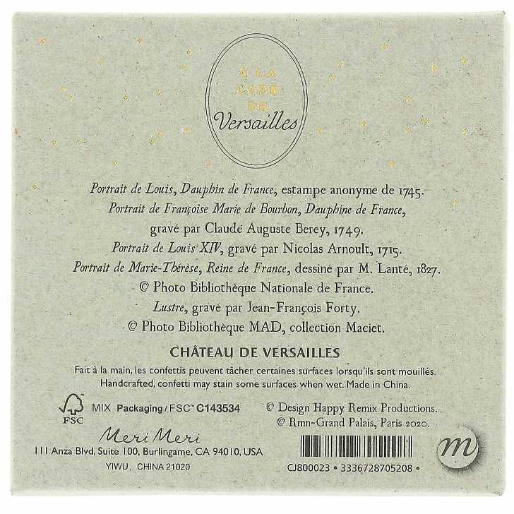 Confettis de fête "A la Cour de Versailles"