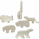 Figurine en bois Rhinocéros de François Pompon - Pompon Toys