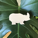 François Pompon Rhinoceros Wooden Figurine - Pompon Toys