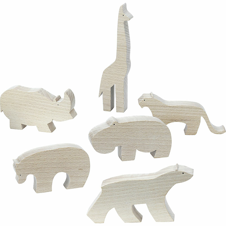 FIGURINE GIRAFE BOIS Figurine en bois d'une girafe inspirée d'une sculpture de François Pompon