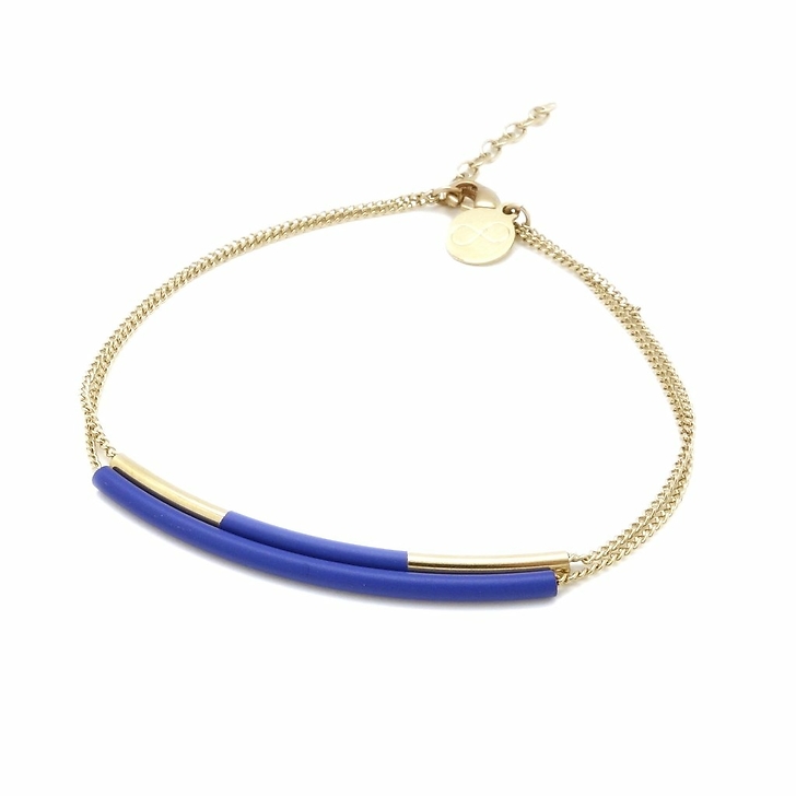 Bracelet double Sir, bleu