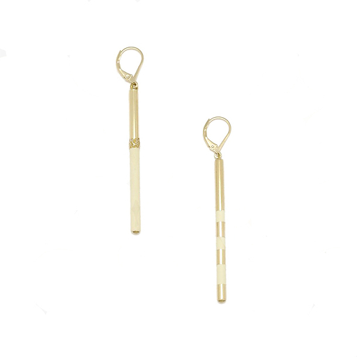 Boucles d'oreilles Savoy, ivoire