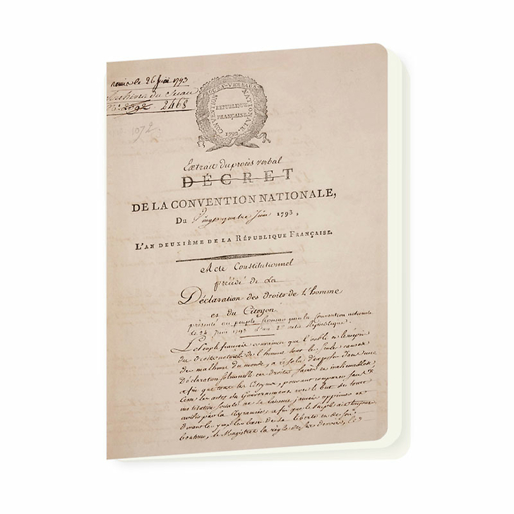 Cahier Déclaration des Droits de l'Homme et du citoyen
