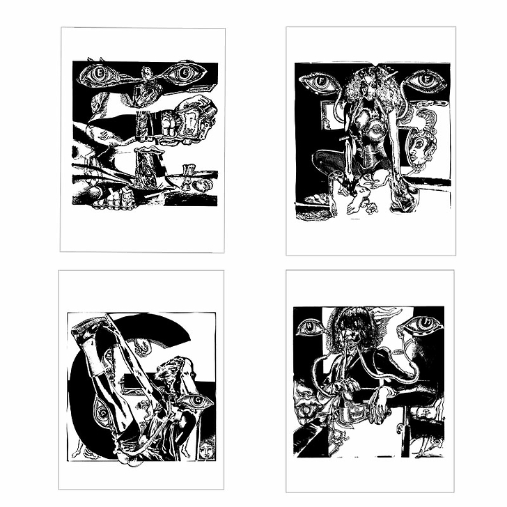 Set de 27 cartes postales M/M Paris The new Alphabet