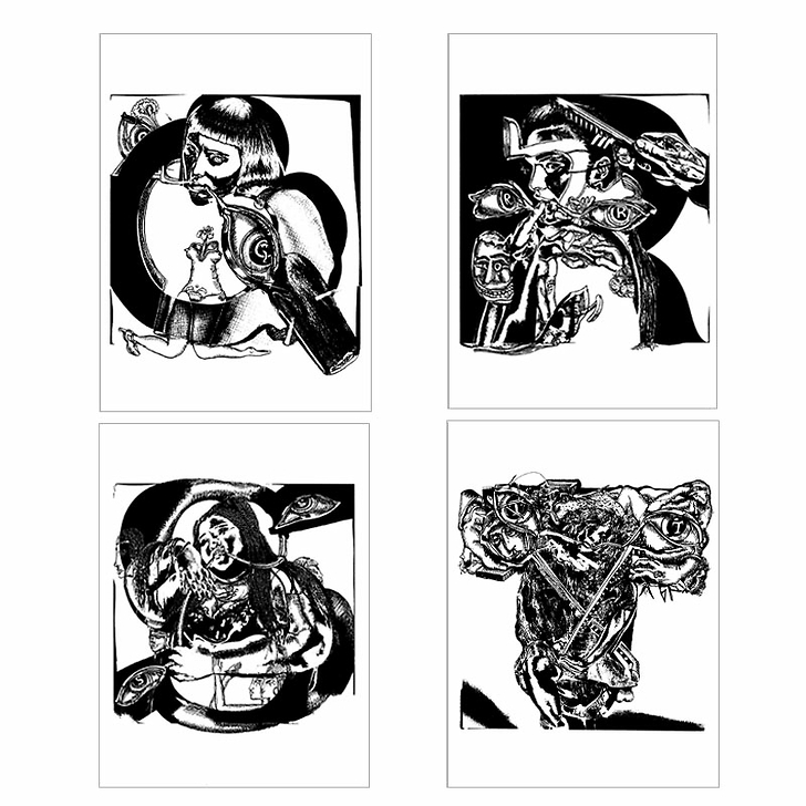 Set de 27 cartes postales M/M Paris The new Alphabet