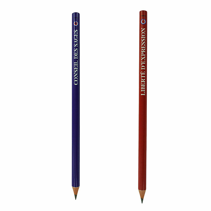 Crayon à papier du Conseil Constitutionnel rouge - Liberté d'expression
