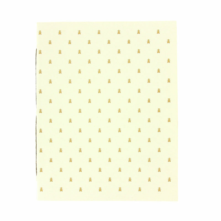 CAHIER A5 BEIGE ABEILLES NAPOL Carnet couverture papier fait main beige abeilles Napoléon, 24 pages 15x21x0,5cm