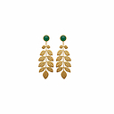 Boucles d'oreilles Athena - Agate verte - Collection Constance