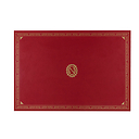 SOUS-MAIN BUREAU ROUG EMBLEMES Sous-main bureau Rouge Emblèmes Napoléon, impression sur carte, sérigraphie or