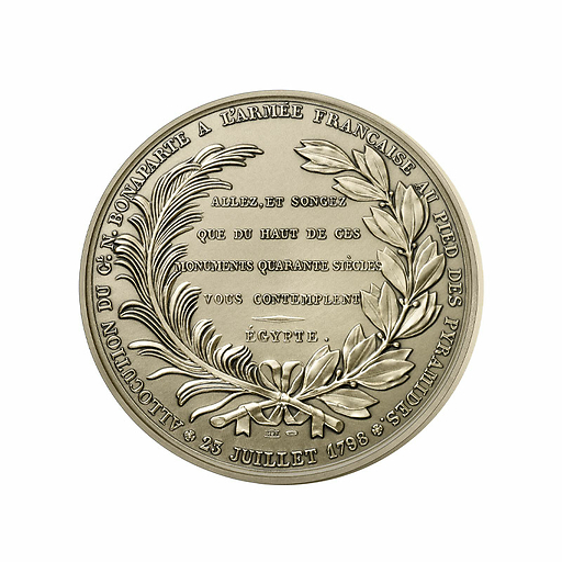 Médaille historique Bataille des Pyramides, bronze florentin, 59 mm - Monnaie de Paris