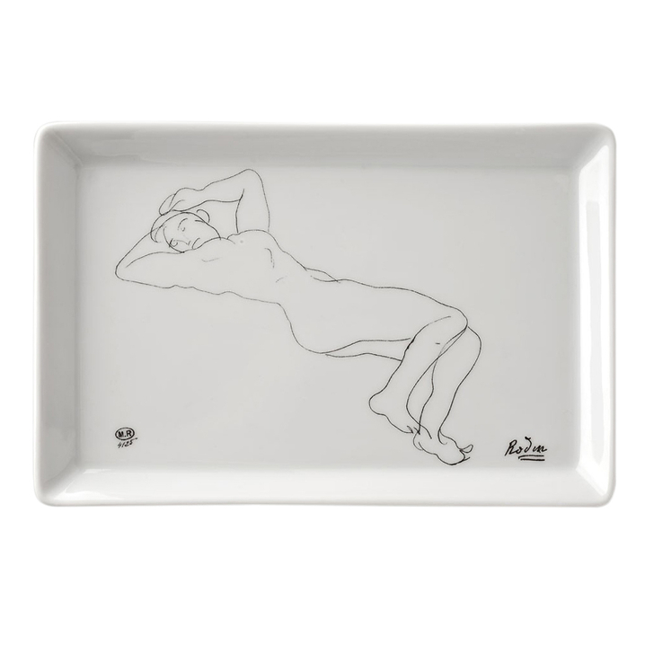 Plate with Rodin's drawing