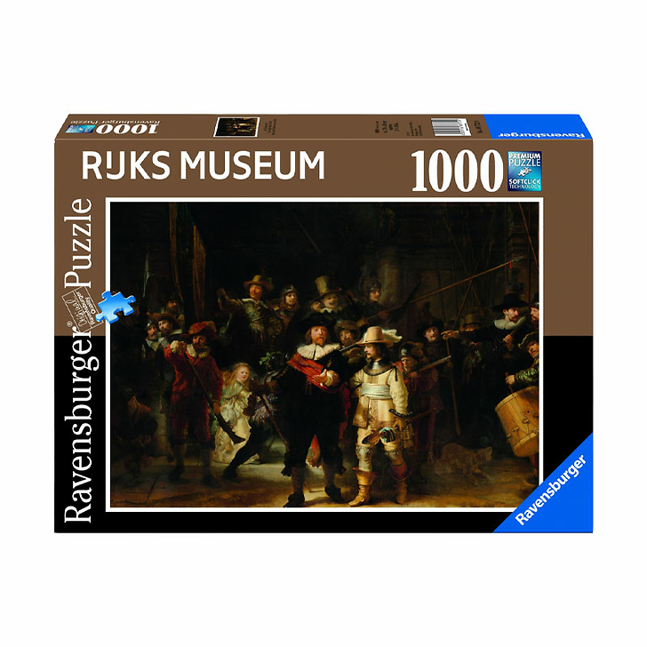 Puzzle 1 000 pièces Rembrandt - La ronde de nuit - Ravensburger et Rijsk Museum
