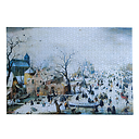Puzzle 1 000 pieces Hendrick Avercamp - Winter Landscape with Ice Skaters - Ravensburger and Rijks Museum
